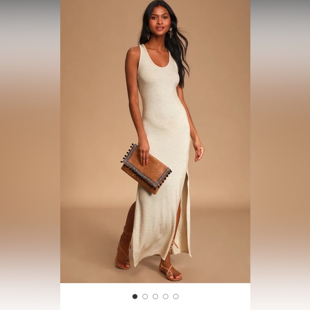 Lulus ribbed sleeveless maxi dress